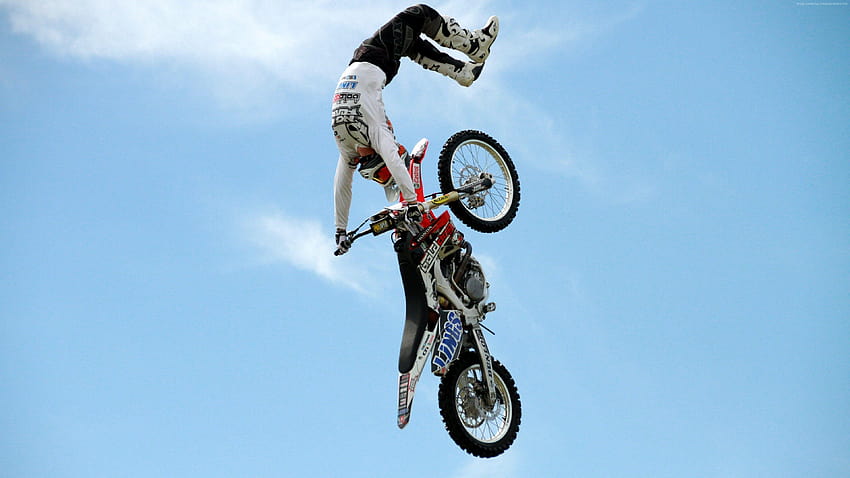 motocross, fmx, rider, style, maneuver, superman HD wallpaper
