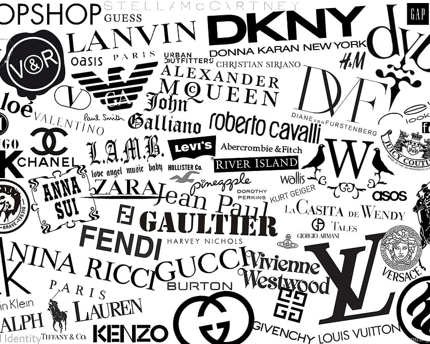 Логота на топ маркови дрехи за фонове на Pinterest, дизайнерски дрехи HD тапет