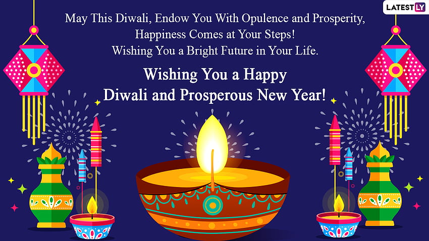 Happy Diwali and Prosperous New Year & for Online: Celebrate Lakshmi Pujan 2020 and Vikram Samvat 2077 With Beautiful WhatsApp Stickers and GIF Greetings HD wallpaper