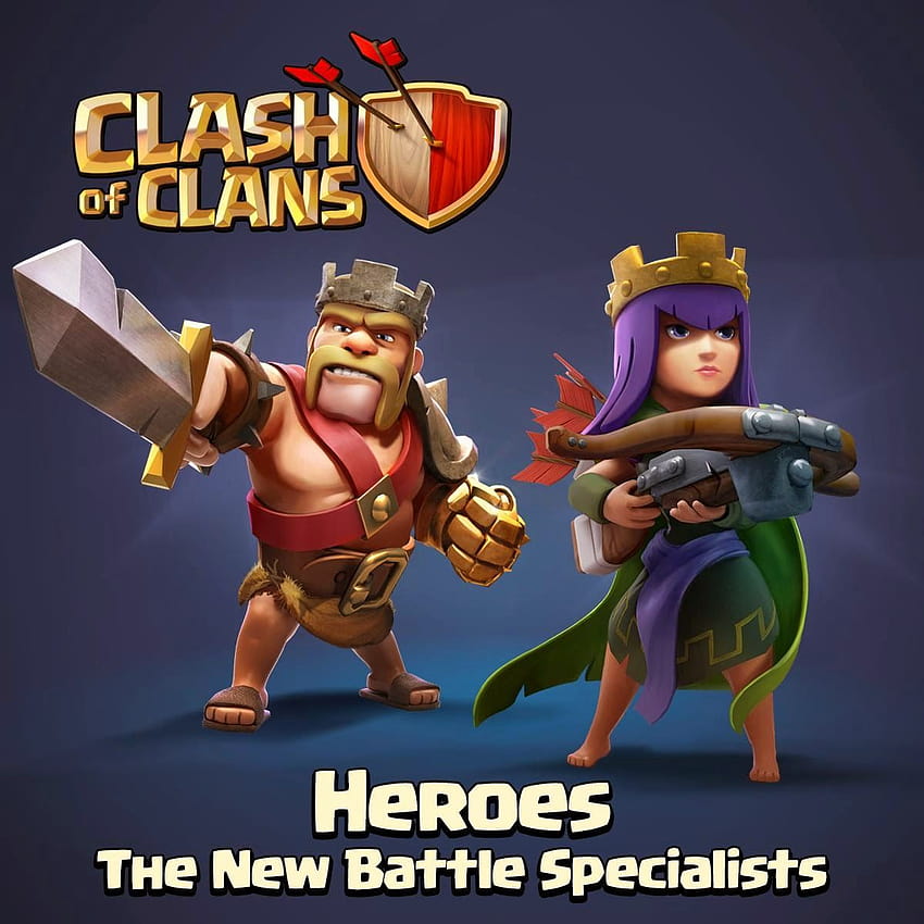 Barbarian King And Archer Queen Clash Of Clans Heroes, coc queen HD phone wallpaper