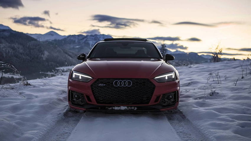 Audi RS5 kış oturumu HD duvar kağıdı