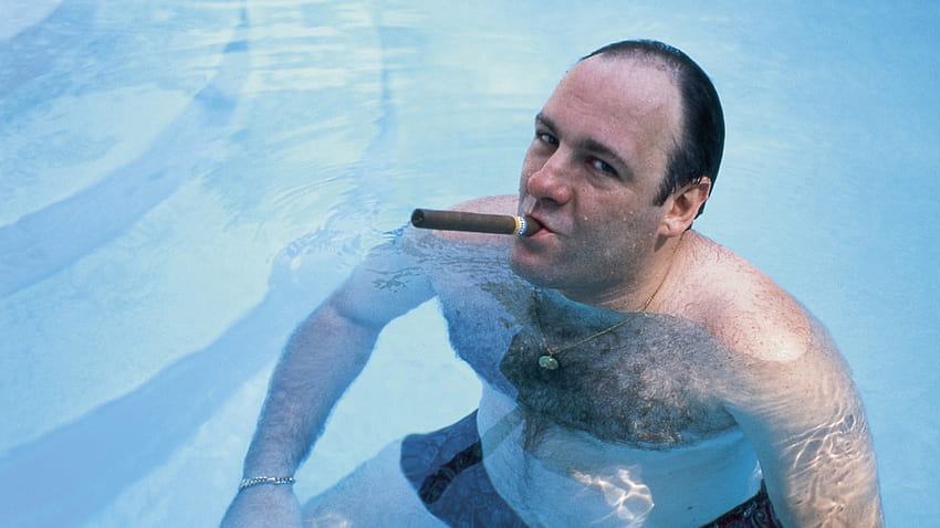 : ซิการ์, James Gandolfini, สระว่ายน้ำ, The Sopranos, Tony Soprano 1920x1080 วอลล์เปเปอร์ HD