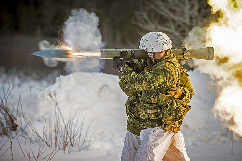 Firing soldier Grenade launcher 84mm Exercise RAFALE BLANCHE, firing grenade launcher HD wallpaper