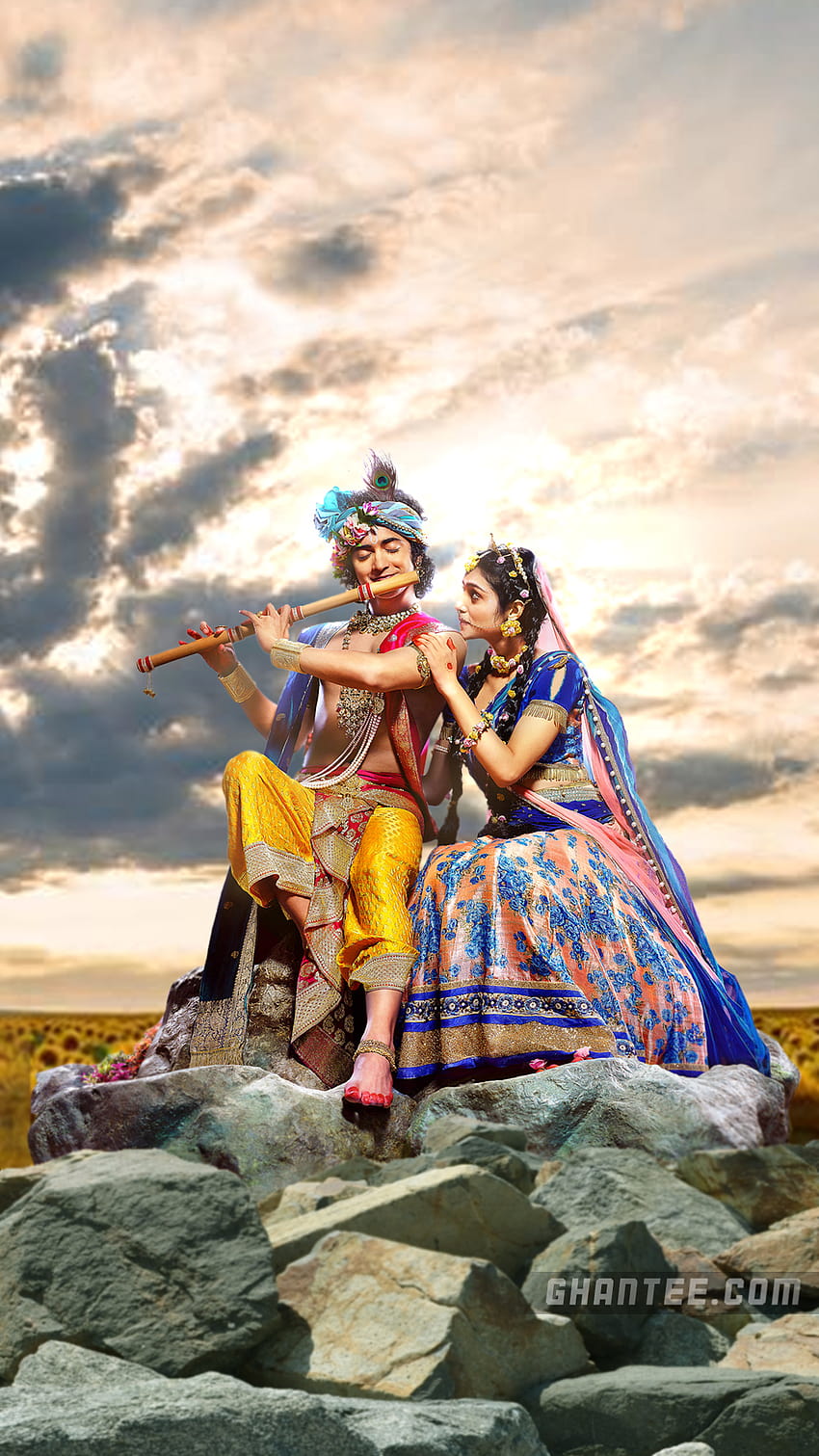 schöne radhakrishna – Ghantee, süße radha krishna HD-Handy-Hintergrundbild
