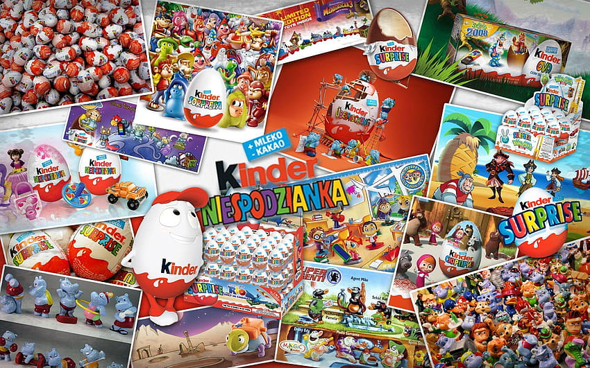 Kinder Group with 34 items, surprise HD wallpaper