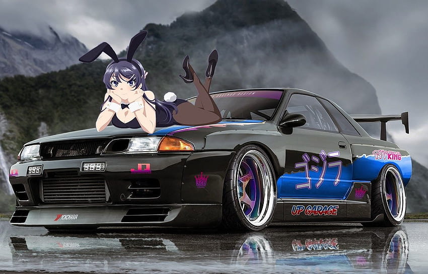 Anime X Jdm PC : Backgrounds Car Racing Cool : Аниме x jdm pc., аниме x car HD тапет