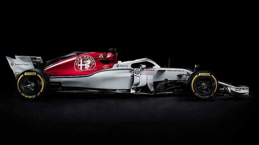 2018 Sauber F1 C37 &, alfa romeo logosu HD duvar kağıdı