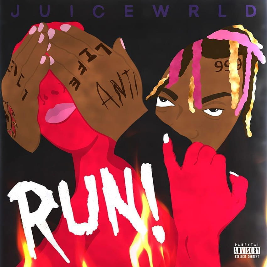 „Run” Juice WRLD dzieli się próbką z animacją Juice WRLD z XXXTENTACION Tapeta na telefon HD