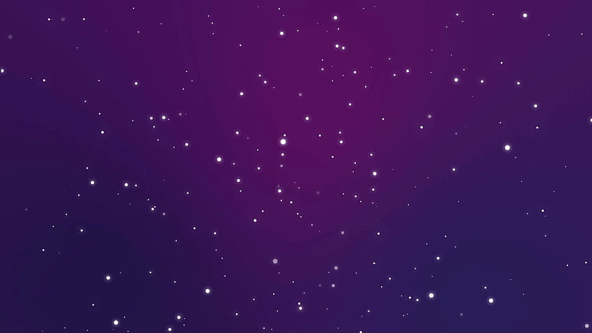 Starry night sky animation with light particles flickering on purple, gradient background HD wallpaper