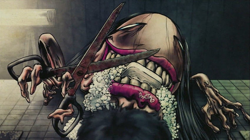 Най-доброто аниме на ужасите за гледане на Crunchyroll, страшно аниме Хелоуин HD тапет