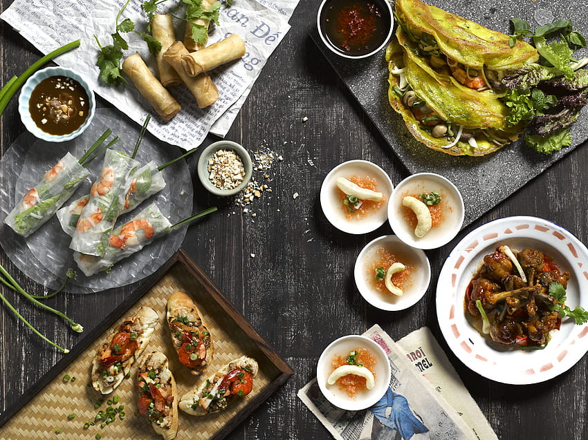 Nohm Nom, 베트남 레스토랑, 인도네시아 음식을 위한 푸드 그라피 프로젝트 HD 월페이퍼