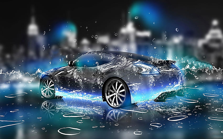 3d car hq latest water effect graphics, hq 3d HD wallpaper