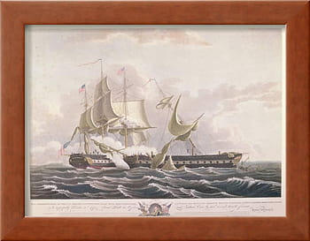 USS Constitution The Oldest Commissioned Naval Vessel Still Afloat   Desktop   The Battle Between The Uss Constitution And The Hms Guerriere Framed Print Wall Art By Thomas Birch Uss Constitution Vs Hms Guerriere Thumbnail 