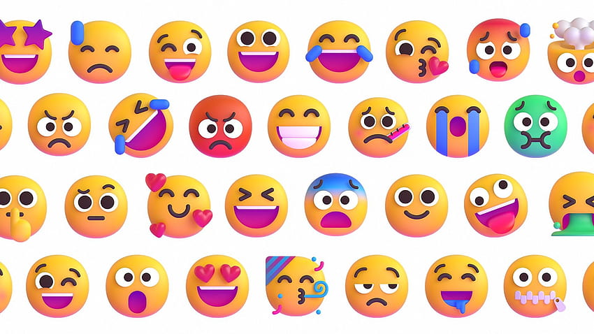 New Fluent Emoji Designs From Microsoft HD wallpaper