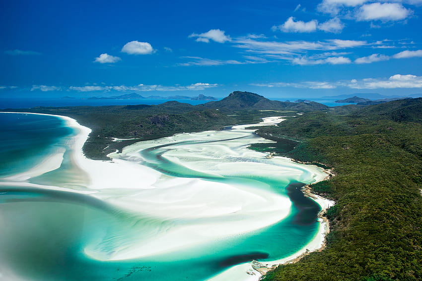 Beautiful Whitsunday Islands In Australia, barrier island HD wallpaper