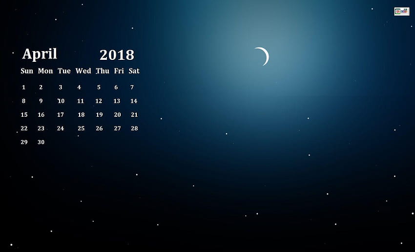 April 2018 Calendar HD wallpaper