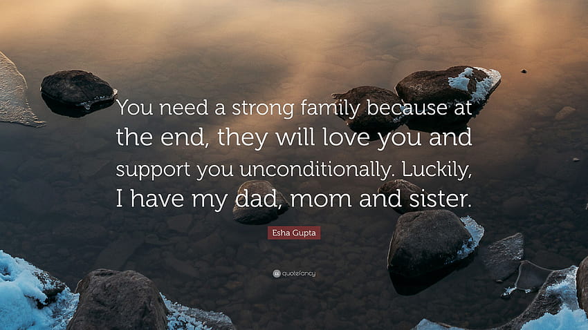 Esha Gupta Quote: “You need a strong family because at the end, they will love you and support you unconditionally. Luckily, I have my dad,...” HD wallpaper