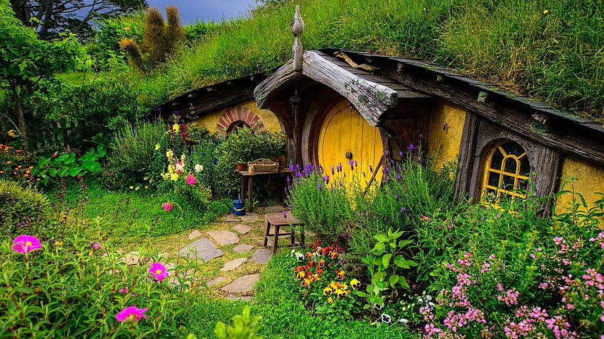 Hobbit Hole New Zealand, hobbit house HD wallpaper