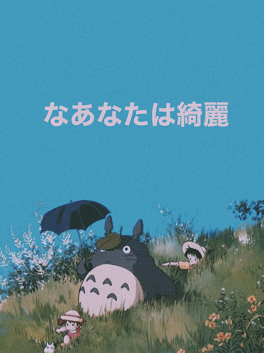 Totoro anime iPad estética, ipad anime estética fondo de pantalla del teléfono