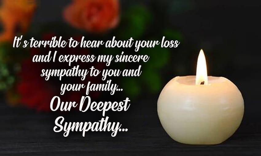Sympathy posted by Zoey Johnson, condolence HD wallpaper