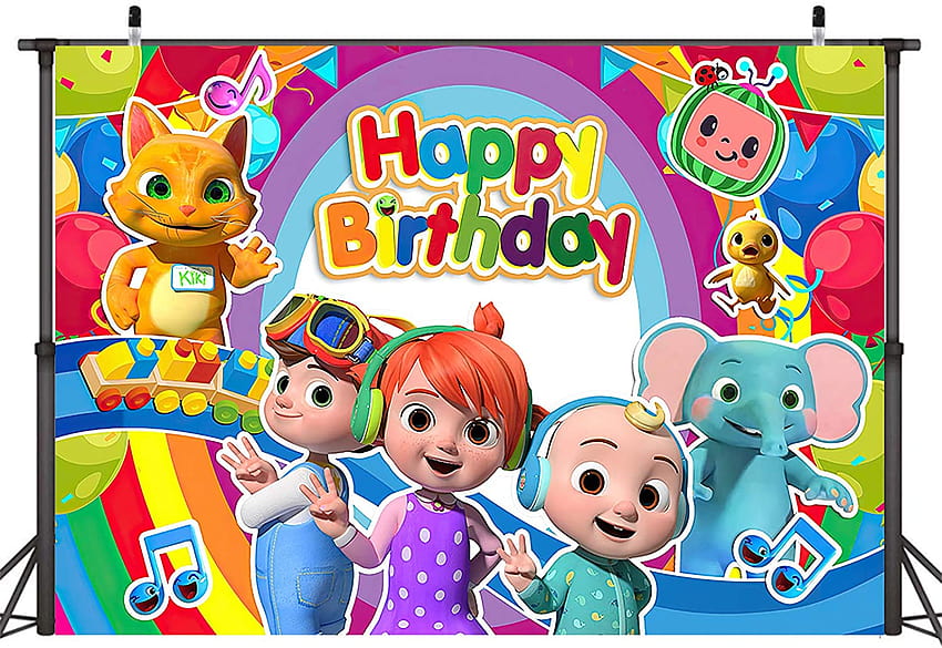 Comprar Cocomelon telón de para Birtay dibujos animados fiesta telón de vinilo grafía s niños telón de estudio Cocomelon telón de Happy Birtay para Baby Shower 7x5FT en línea en Hong Kong. B08J3SCG91, cocomelon malasia fondo de pantalla