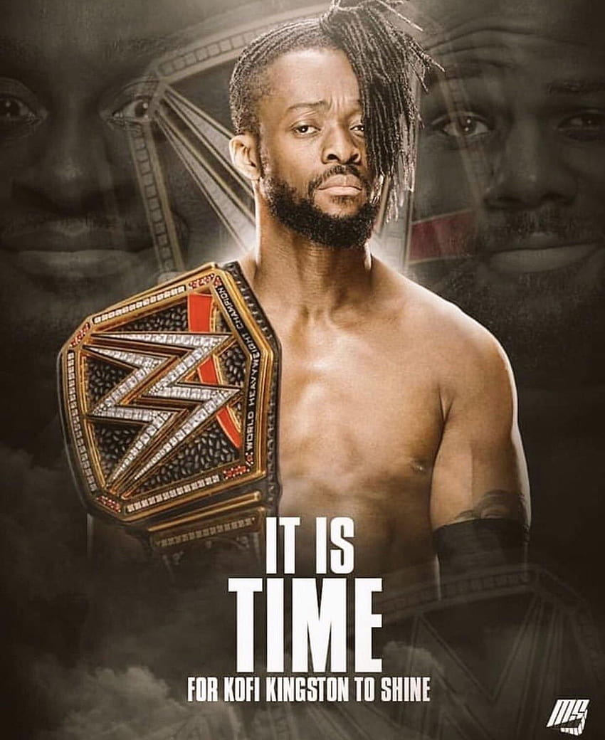 Plakat przedstawiający Kofiego Kingstona jako mistrza WWE: SquaredCircle, wwe kofi kingston Tapeta na telefon HD