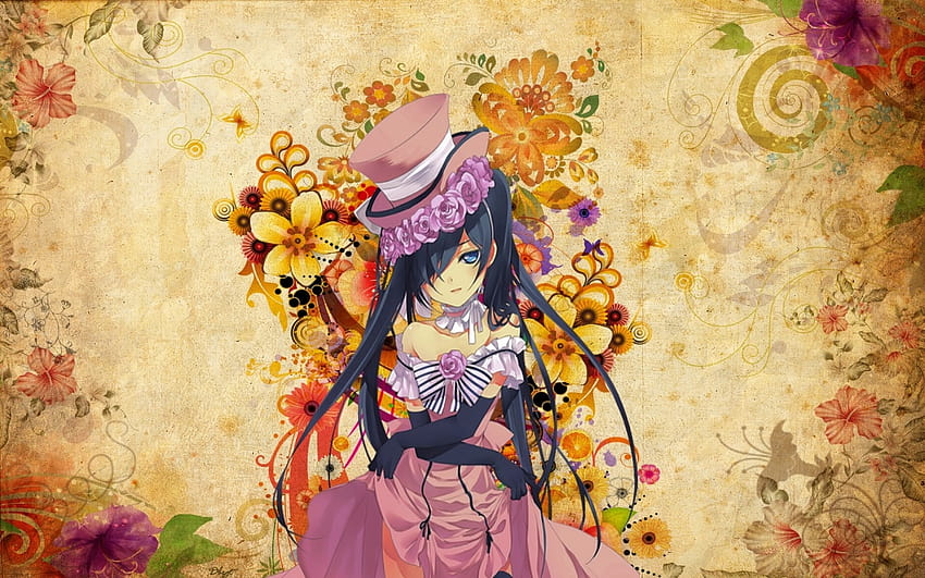 1280x800 Anime Dziewczyna Rękawiczki Kapelusz Sukienka PC i Mac, anime w czapkach Tapeta HD