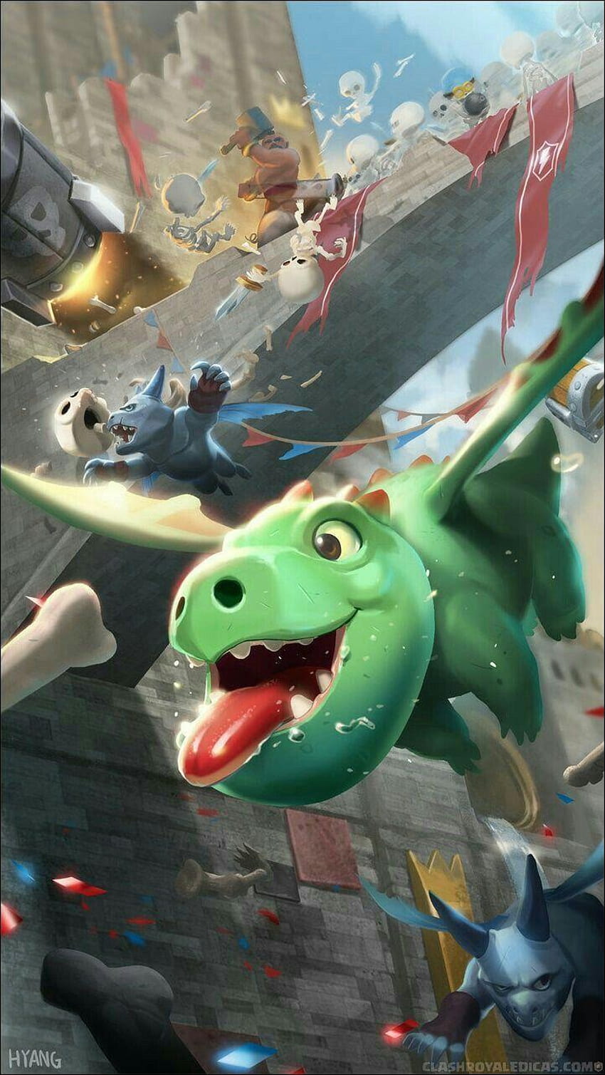 mohamedhamdy on clash, baby dragon clash of clans HD phone wallpaper