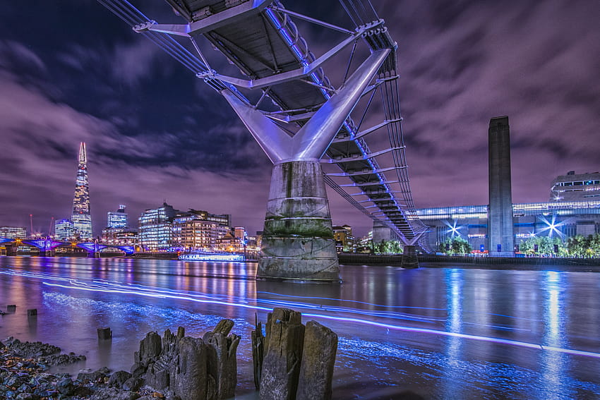 Millennium Bridge, London HD-Hintergrundbild
