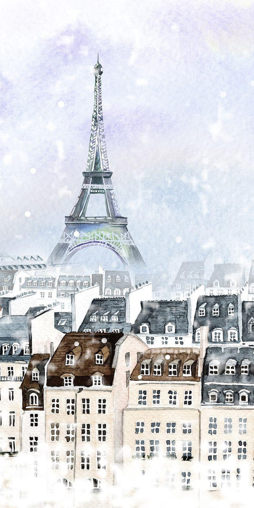 Winter in Paris, 736x1472 p, Größe, Pariser Winter HD-Handy-Hintergrundbild