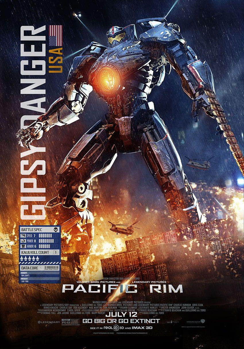 Poster del film Pacific Rim 2013, film sulla rivolta del Pacifico Sfondo del telefono HD