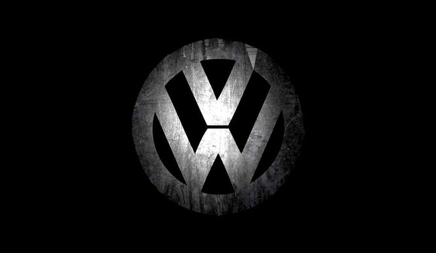 Volkswagen Logo Black, logotipo all blacks papel de parede HD