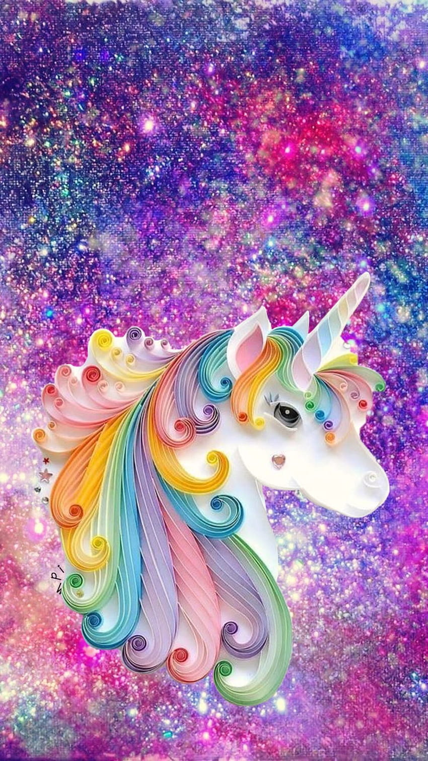Unicornio con s brillantes ... pinterest, unicornio arcoiris fondo de pantalla del teléfono