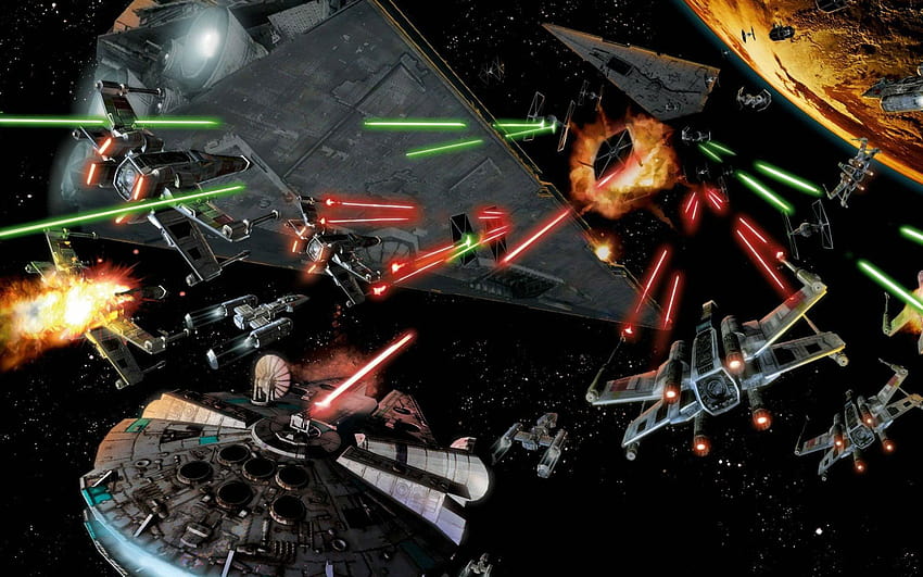 What happens to lasers in space battles?, firing lasers HD wallpaper