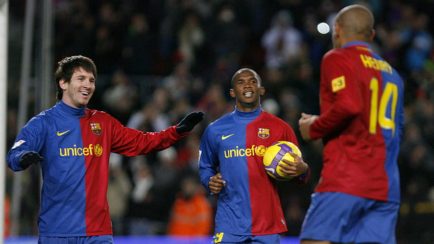 Eto'o: Messi, Puyol and Drogba lead tribute to retired Barcelona and Cameroon legend, gracias messi HD wallpaper