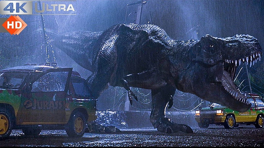 Jurassic Park 1993, t rex film taman jurassic Wallpaper HD