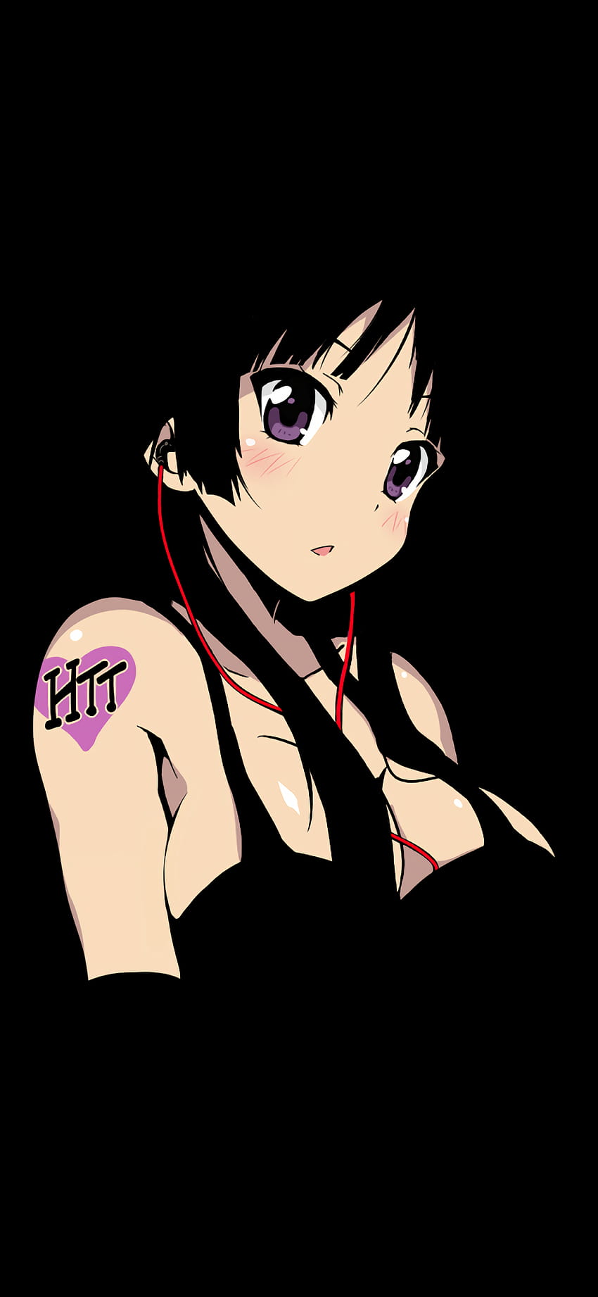 1 Anime Girl Amoled, anime dark amoled Sfondo del telefono HD