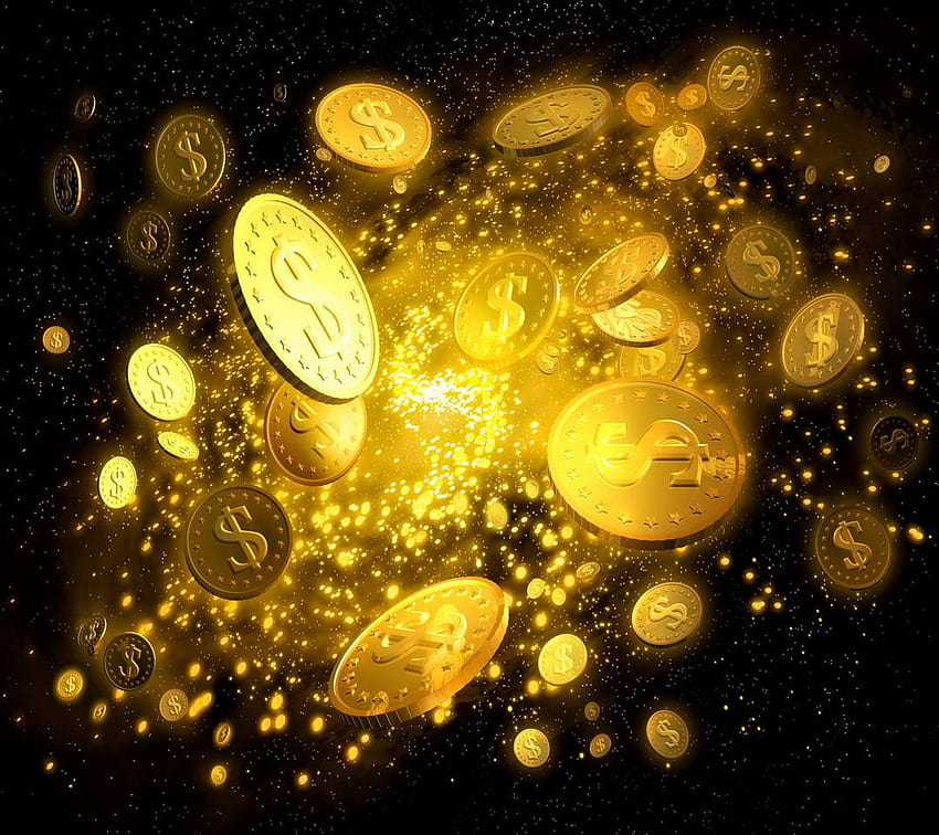 Golden Coins by _MARIKA_, gold coin HD wallpaper