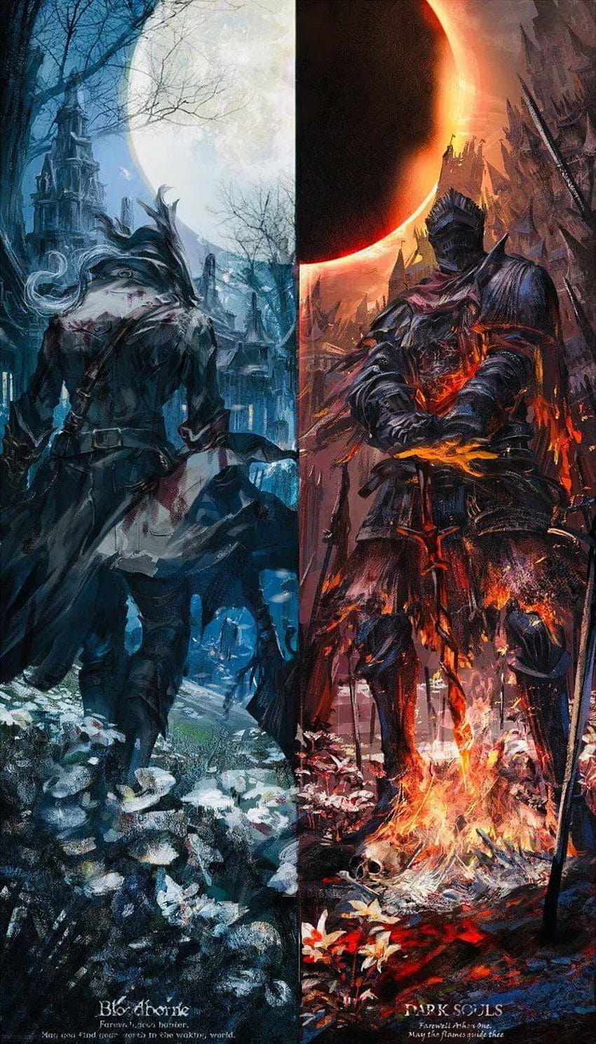 Poster Bloodborne Dark Souls, jiwa gelap 1 wallpaper ponsel HD