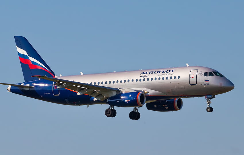 Aeroflot, Sukhoï Superjet 100, 100 Fond d'écran HD
