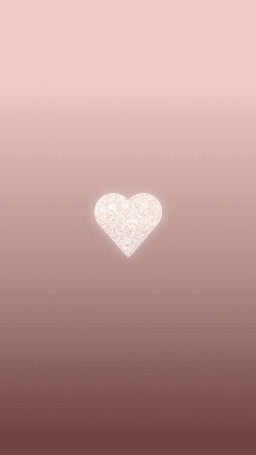 Rose Gold Heart, phone , background, lock screen, heart aesthetic HD phone wallpaper