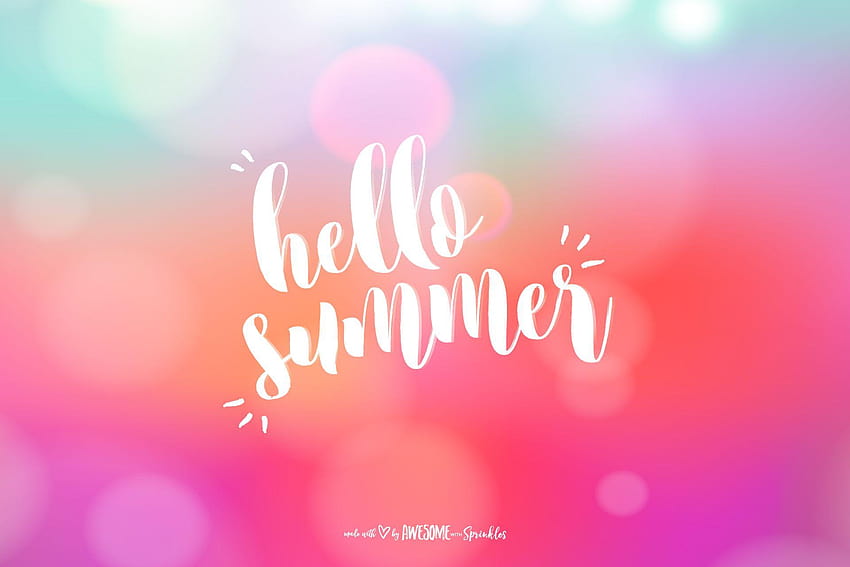 Posiquotes} Hello Summer, hello kitty summer HD wallpaper