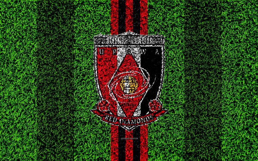 Urawa Red Diamonds FC, logo, football lawn HD wallpaper
