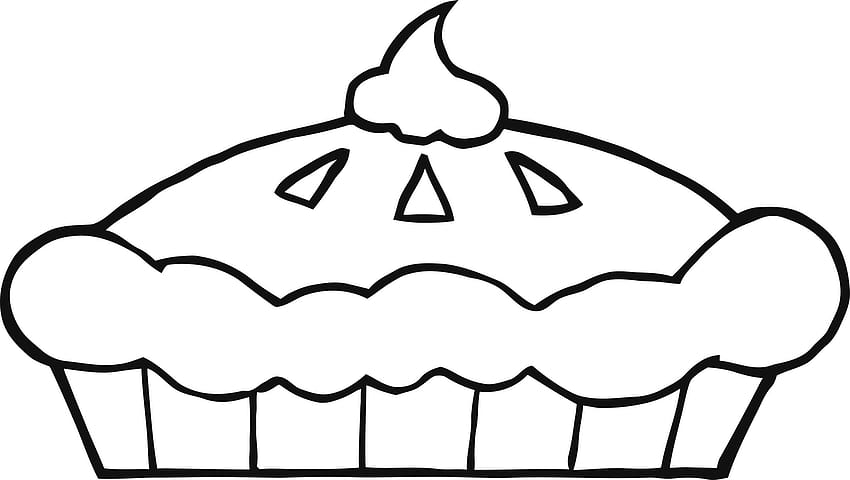 pie clipart free black and white prints