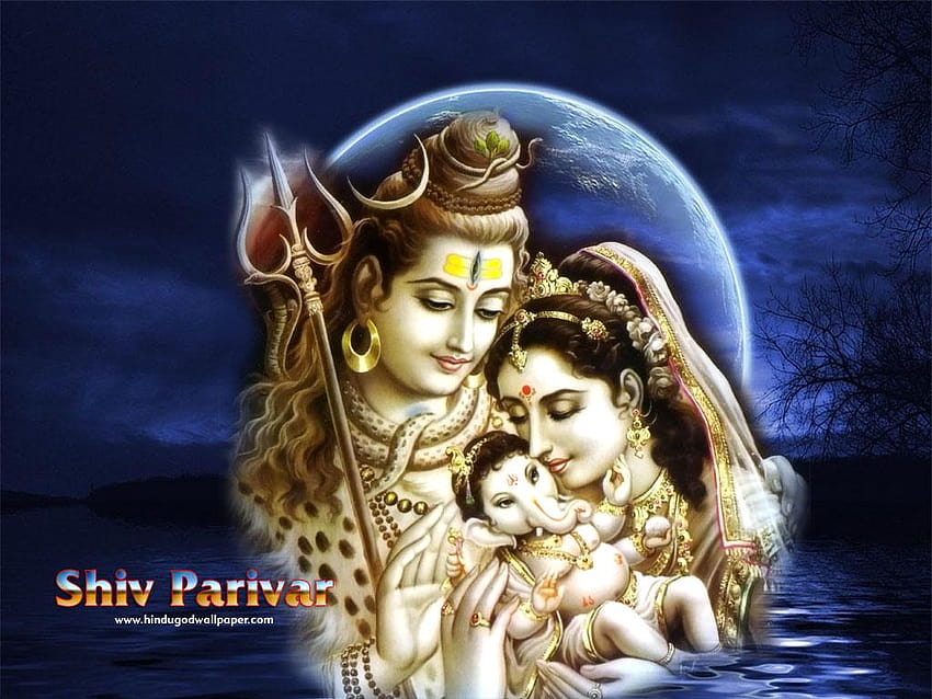 Dio indiano Shiv Parivar, shiv pariwar Sfondo HD