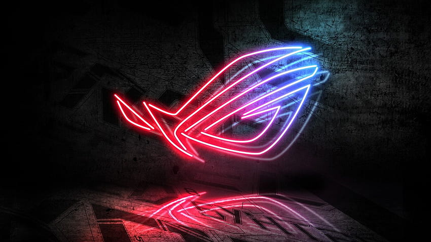 : Asus ROG neon logo ...u HD wallpaper