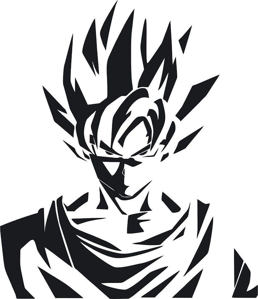 Goku cabelo branco dragon ball arte 720x1280 Vetor