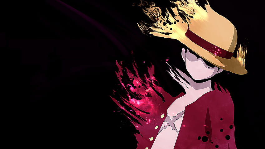 Monkey D. Luffy In Black Backgrounds One Piece, one piece monkey d luffy Wallpaper HD