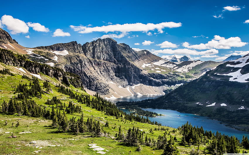 Hidden Lake Glacier National Park Montana Ultra Backgrounds за U TV : Widescreen & UltraWide & Laptop : Таблет : Смартфон HD тапет