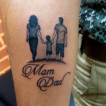 Voorkoms Mom Heart with Dad Tattoo Temporary Body Waterproof Boy and Girl  Tattoo  Amazonin Beauty